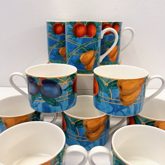 Victoria & Beale Forbidden Fruit Fine Porcelain Mugs (3) , Cup (7) Lot Of 10 Pcs - Picture 2 of 8